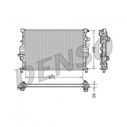 DRM10088 - Радиатор охлаждения двигателя Ford, Land Rover, Volvo (670x446x28мм) Denso