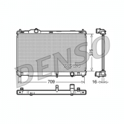 DRM51001 - Радиатор охлаждения двигателя Lexus IS (709x375x16мм) Denso